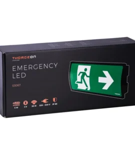 Image of THORGEON's Emergency LED 3H 5W 6000K, showcasing its compact, black design and features for emergency lighting.