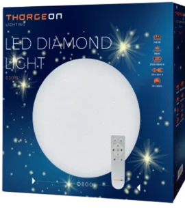 Thorgeon Large 100W LED Ceiling Light 5800lm 2700-6500K IP20 RA80, Size D800H150mm - Efficient for Wide Spaces