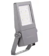 Thorgeon 150W LED Floodlight, emitting a 4000K cool white light, with IP66 and IK08 ratings, in a RAL7037 finish.