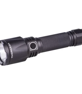 Thorgeon LED Flashlight 10W 1000Lm, grey housing, rechargeable and water-resistant.