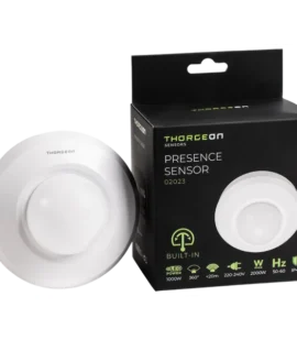 Thorgeon Presence Sensor White 20m 1000W IP44 in a sleek design, perfect for energy-efficient lighting