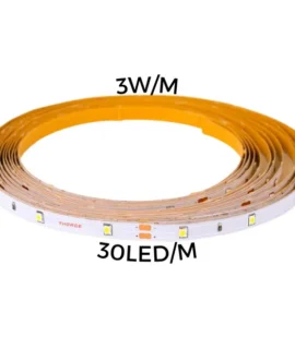 Thorgeon LED Strip 3W/m, 30LED/m, 12V, IP67 waterproof, 4000K neutral white, 354lm/m, 60,000h lifespan, 5m