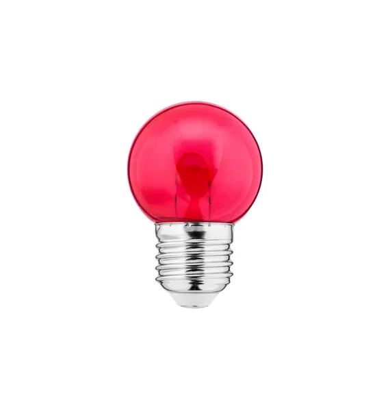 THORGEON LED Color Bulb 1W G45, 240V, red light, clear filament design, ideal for adding vibrant color to any setting