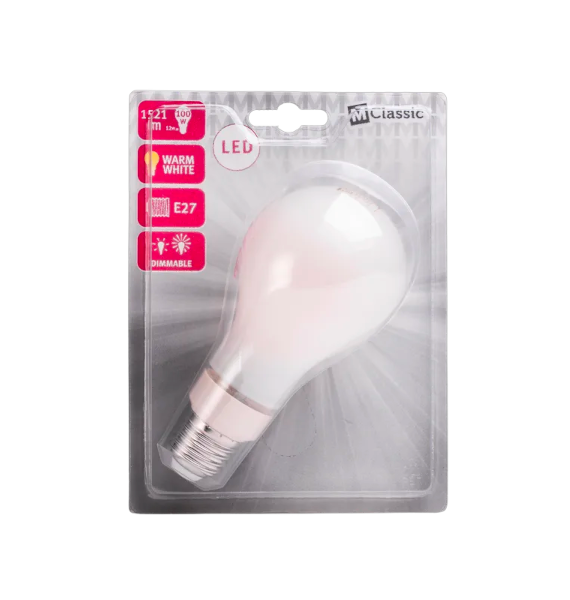 Philips LED Bulb E27 12W A70 2700K 1521lm DIMM FR - Pear-shaped, Frosted Glass, Energy-Efficient