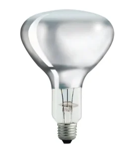 Philips Reflector Bulb E27 300W R125, clear, high wattage, dimmable, 179mm length for intense and adjustable lighting